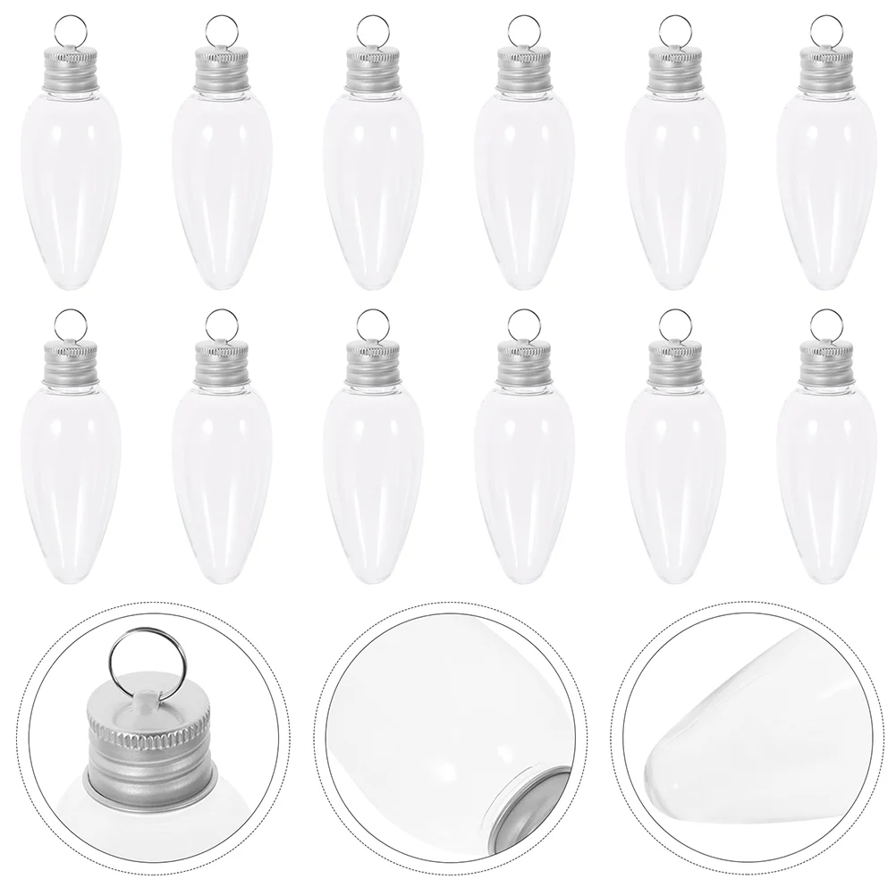 

20 Pcs Candy Bottle Small Light Bulb Banquet Christmas Decorations Hanging Ornament The Pet