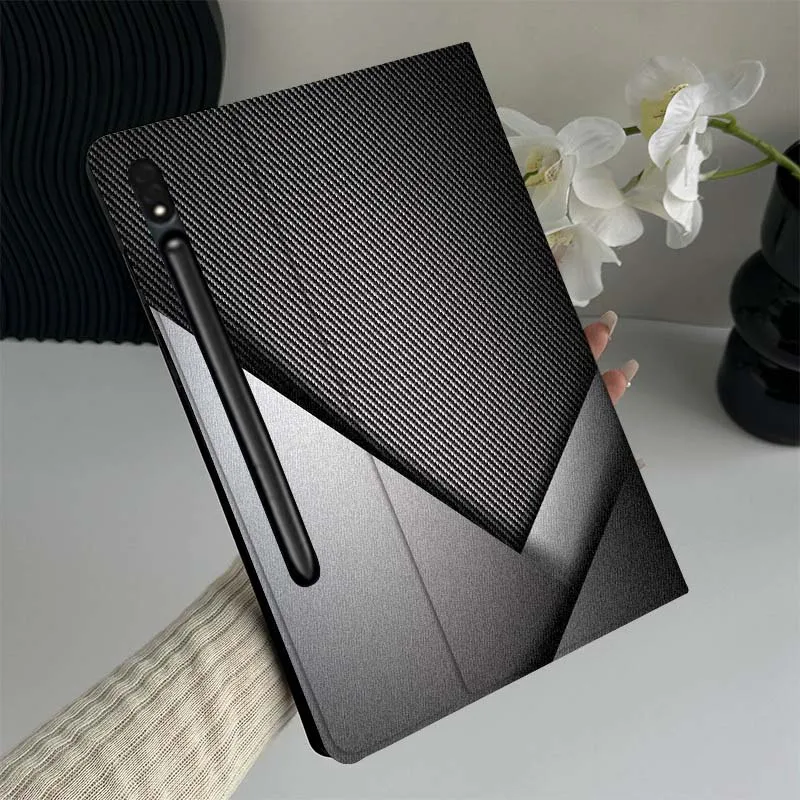 Capa para tablet com ilustração metálica para Samsung Galaxy Tab S7 S8 S9 S10 FE Plus Lite 11 12,4 13,1 polegadas