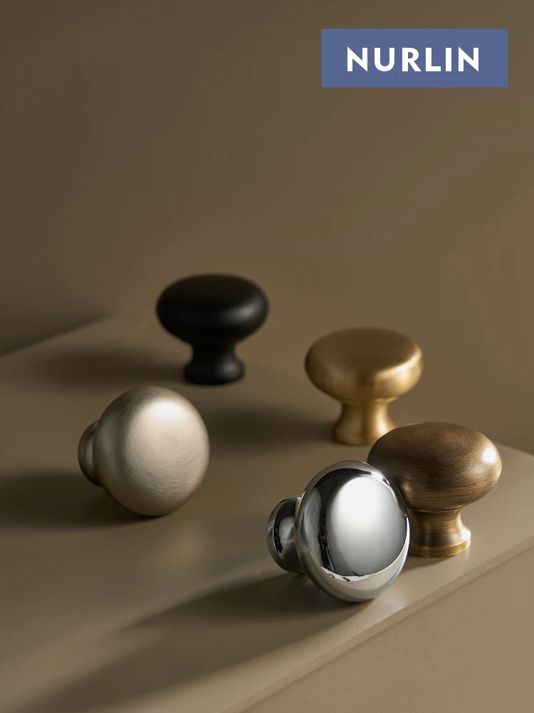 

Мебельные ручки Nurlin из цельной латуни с матовой отделкой для шкафов и ящиков, доступны в цветах: античная латунь, черный, яркий хром CH115
