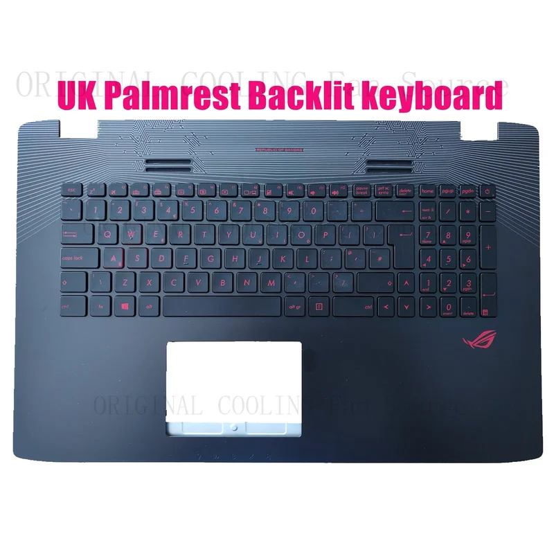 R+  UK Palmrest Backlit keyboard for Asus GL752V/GL752VL/GL752VW/GL752VLM/GL752VWM