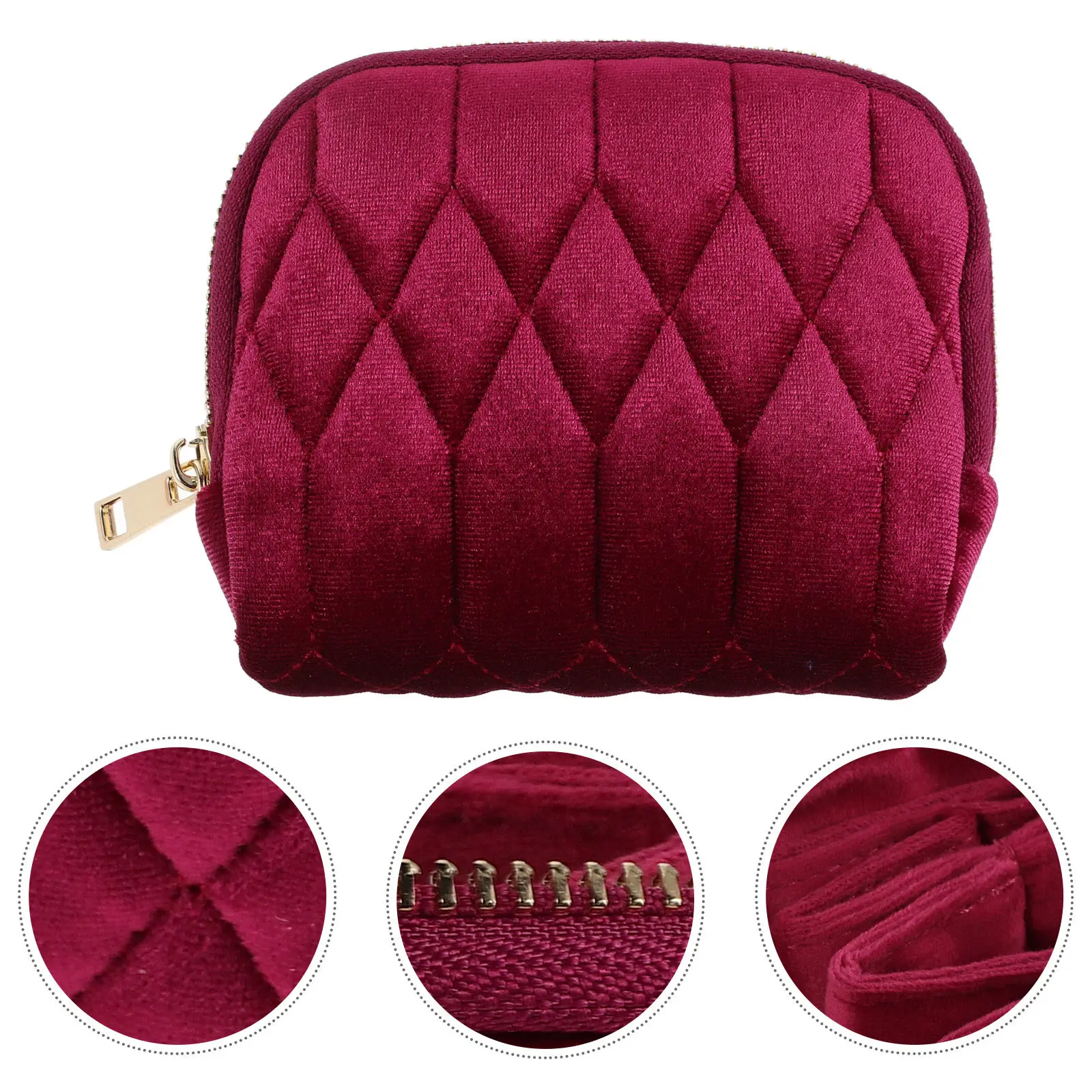 Jewelry Case for Travel 5.1x4.5 Portable Multi Layer Zipper Pouch Compact Organizer for Rings Earrings Bracelets