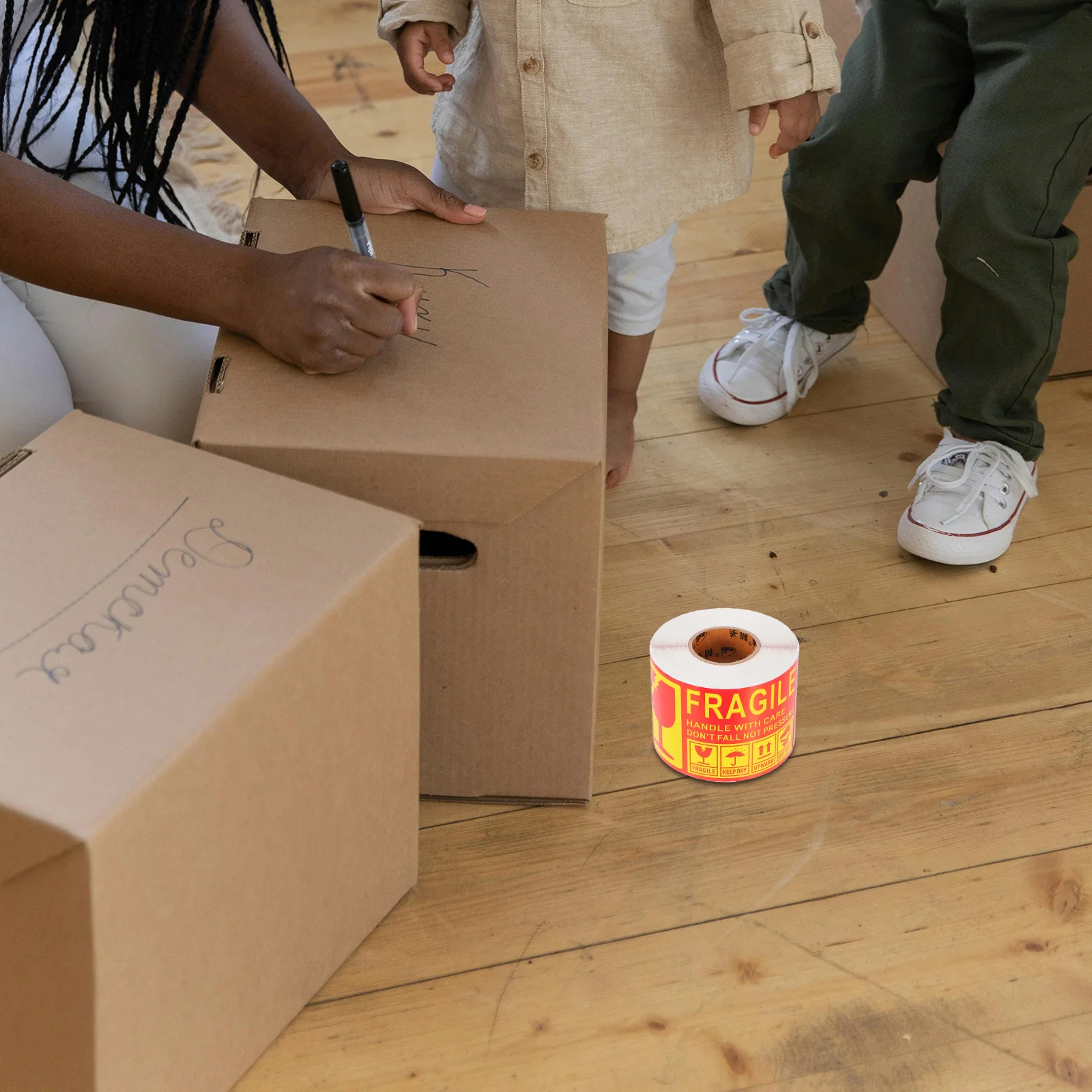 300pcs Fragile Labels Stickers For Shipping Package Warning Adhesive Moving Packing Tape Box Carton Glass Ceramic