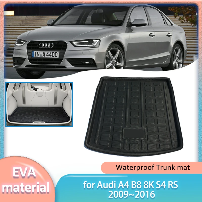 

Car Trunk Mat for Audi A4 B8 8K S4 RS 2009~2016 2010 2011 Boot Liner Cargo Floor Luggage Carpet Waterproof Cover Part Accessorie