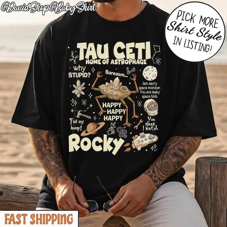 Футболка Rocky Tau Ceti Home of Astrophage, футболка Amaze Jazz Hands, футболка Hail Mary Book, футболка в подарок для любителей научной фантастики