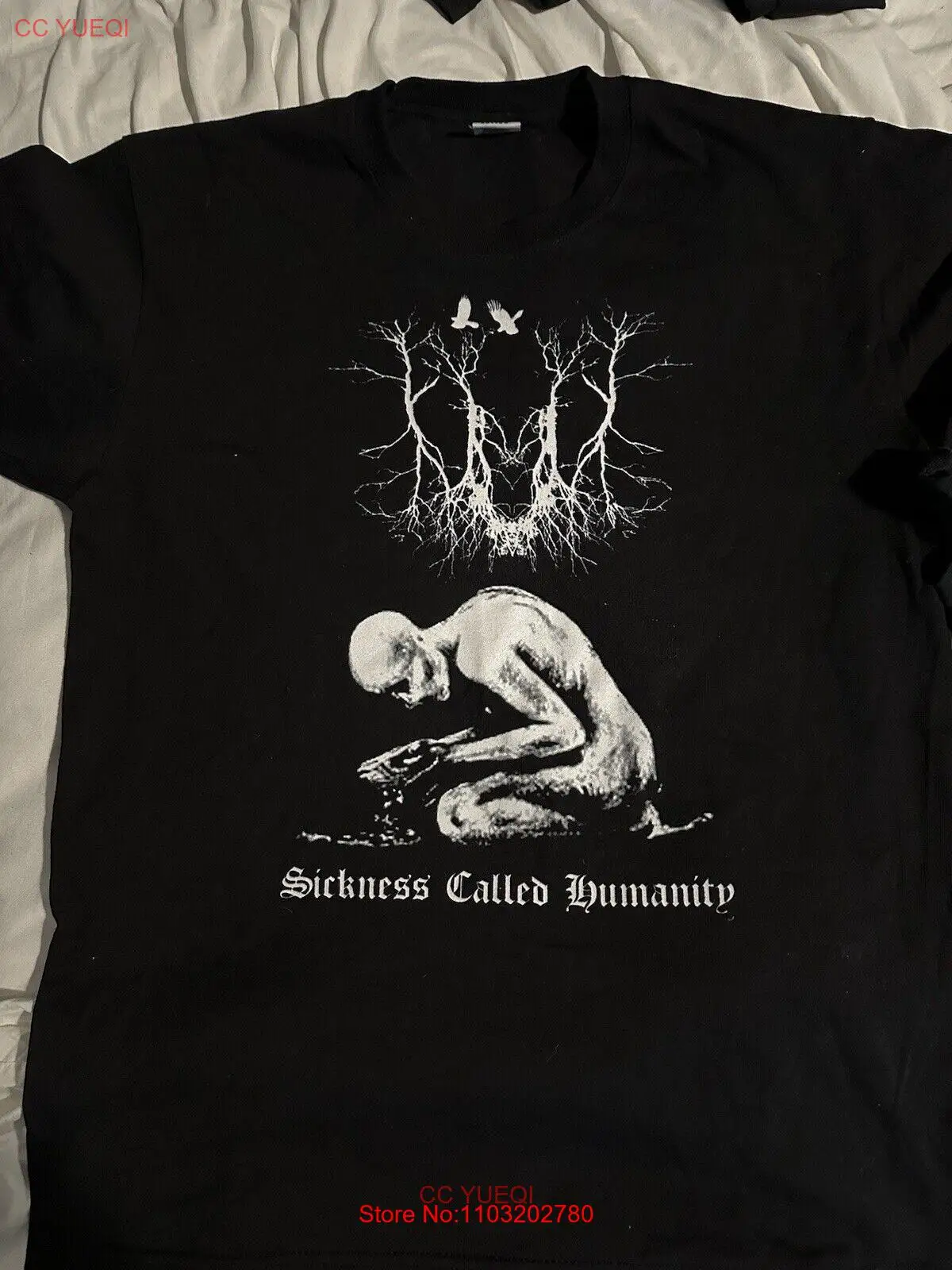 SAD Sickness Called Humanity Shirt L DSBM Xasthur Lifelover Abyssic Hate Rare