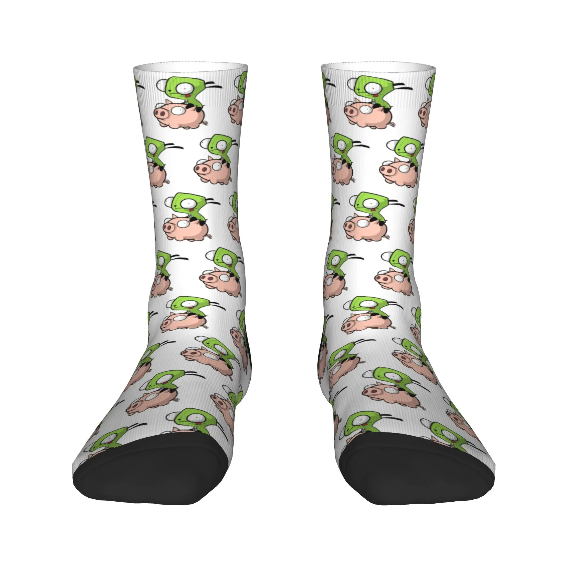 الغزاة Zims جوارب الكبار الرجال فتاة تحلق على جوارب أصبع لينة تنفس خمر الجوارب الخريف الجري عدم الانزلاق الجرافيك الجوارب