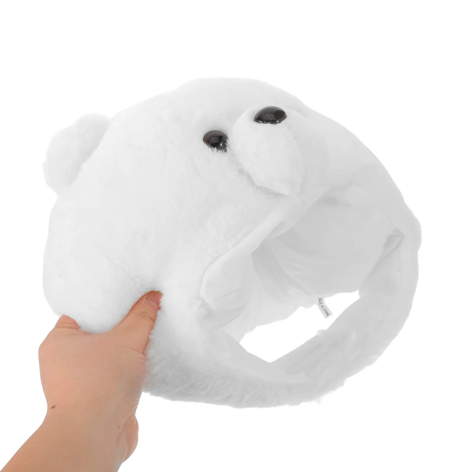 Polar Bear Hat Adult Teen Unisex Soft Lightweight Bear Headwear for Halloween Christmas Easter Party Cosplay Carnival Photo Prop