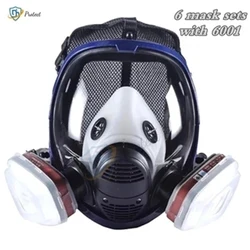 Maschera antigas con filtro a carbone per protezione di sicurezza, respiratore integrale, prodotto chimico funzionante, Spra industriale 6800