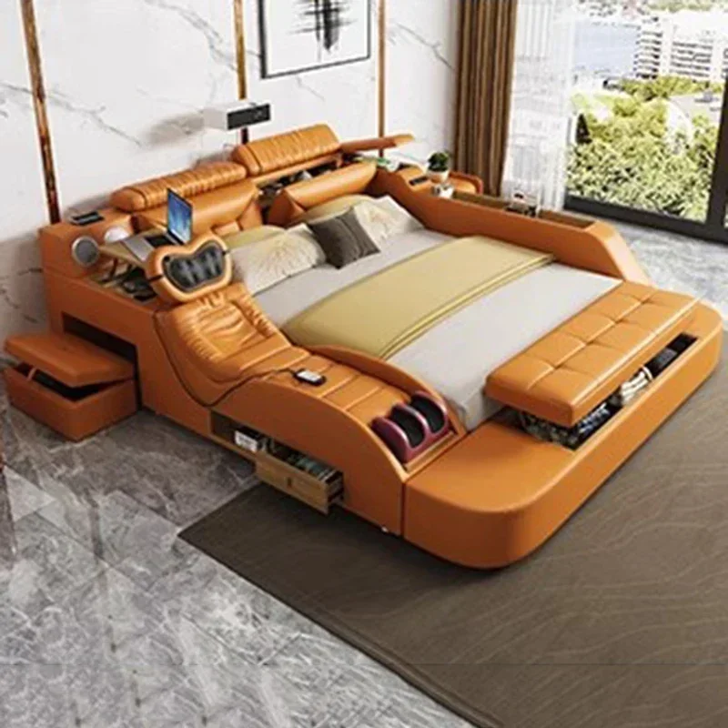 

Royal Modern Luxury Bed European Nature Luxury Bedroom Human Bed Design Multifunctional Muebles Para Dormitorio Nordic Furniture