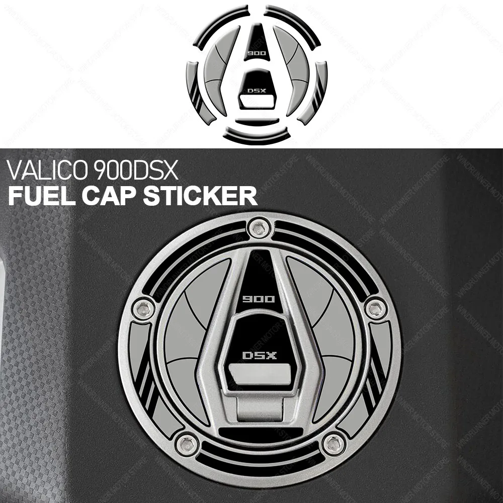 

For Voge Valico 900DSX 2024 Motorcycle Accessories Waterproof Protective Sticker Fuel Cap Sticker 3D Resin Protective Sticker