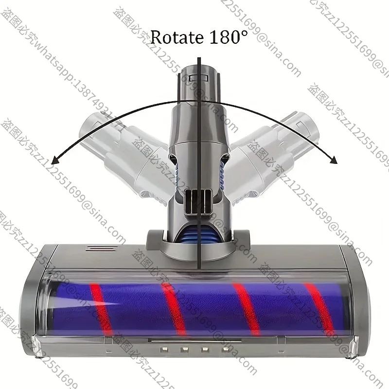 For Dyson Vacuum Cleaner Accessories, Electric Floor Brush Head Soft Fleece Brush DC58/59/61/62/74