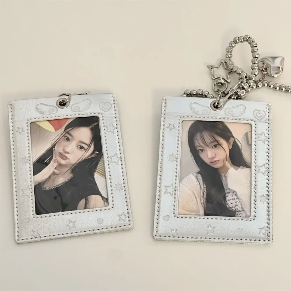 Multifunction Kpop Photocard Holder with Keychain PVC 3 Inch Mini Photo Holder Original Cute Idol Photos Protective Cover Girls