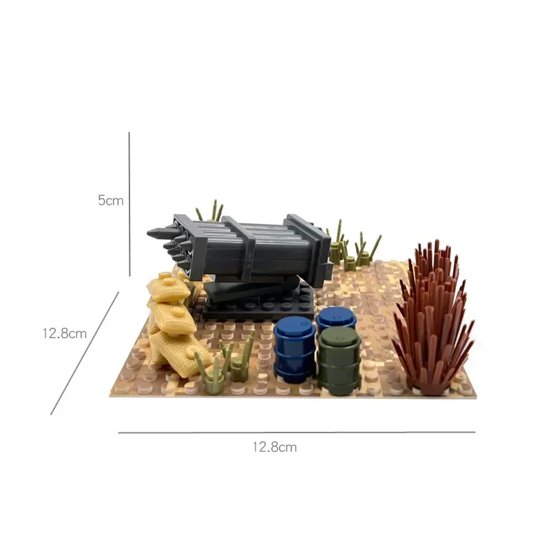 Building blocks desert military scene outpost command camp DIY assembling small particle building blocks MOC scene wholesale