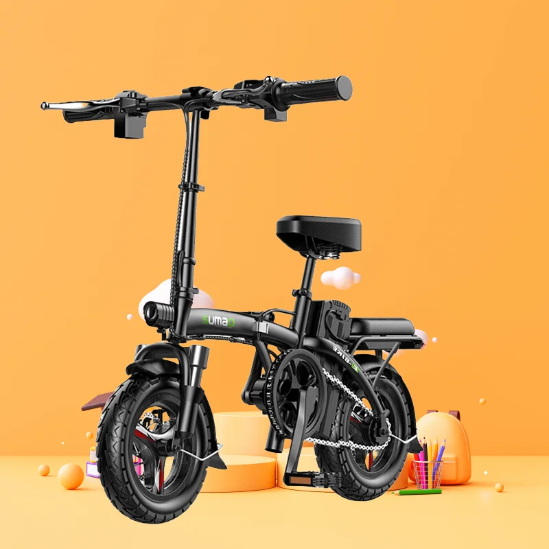 

14" Foldable City Cruiser Ebike 400W Motor 48V Removable Battery 45 Mile Range Electric Bicycle for Adults Men Women