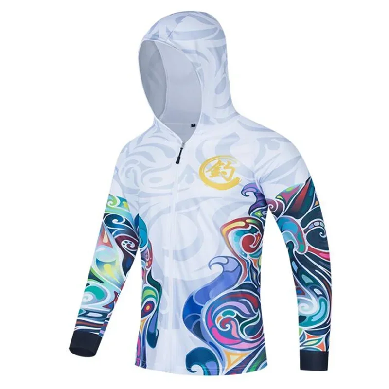 Printing Men Clothes Fishing Coat Anti-UV Long Sleeve Fishing Jersey Professional Breathable Quick Dry Fishing Hoodie image 3