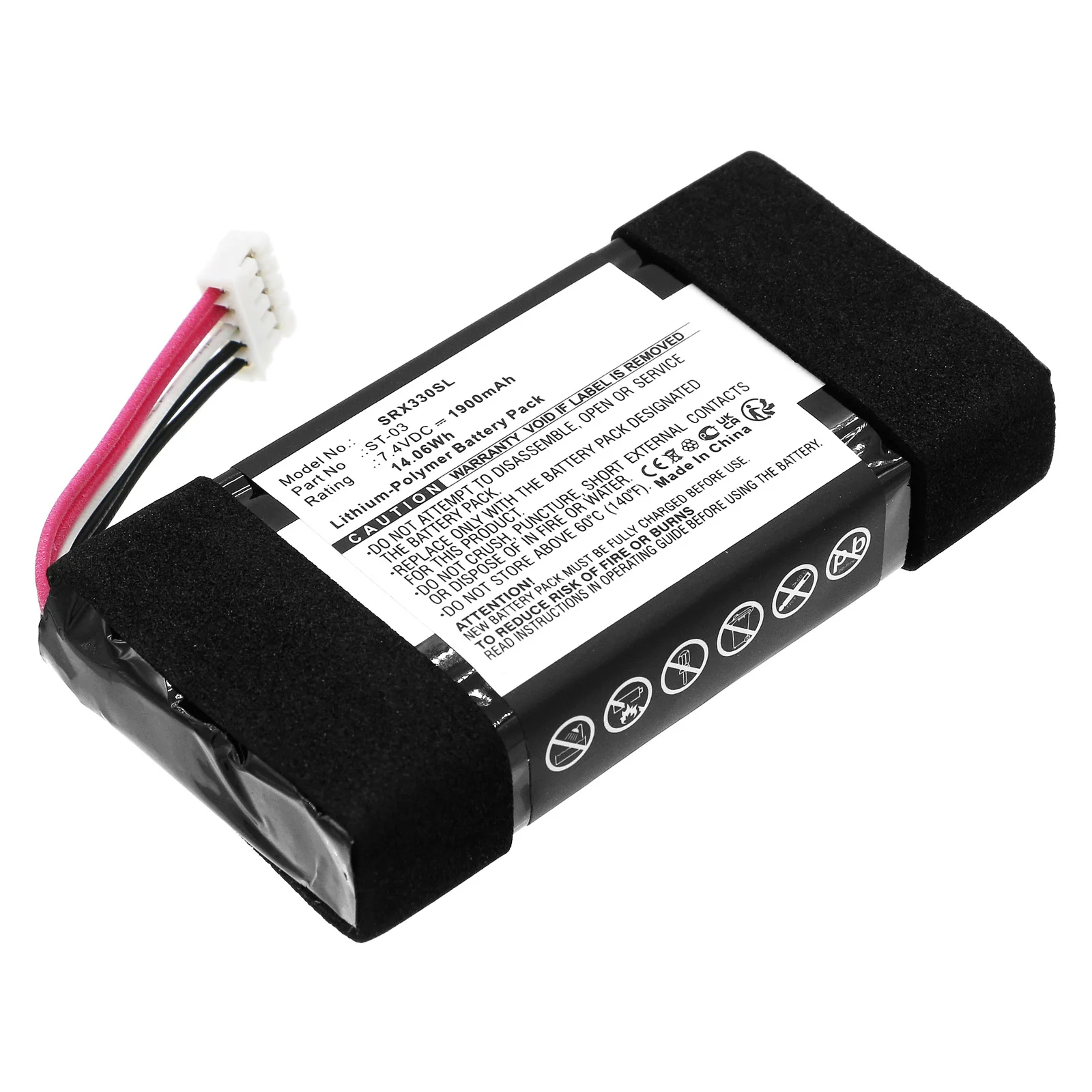 1900mAh / 14.06Wh For Sony SRS-X33 Bluetooth speaker battery manufacturer direct supply ST-03