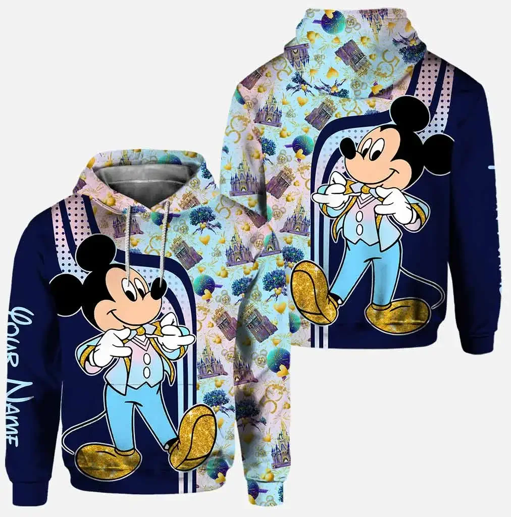 2024 Disney 50 Jaar Magie Gepersonaliseerde Muis Mannen En Vrouwen 3d Hoodie Overal Geprint Unisex Hoodie Ons Maat