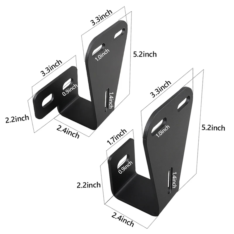 High Lift Jack Mounting Brackets for Jeep Wrangler CJ 1944-1986 / YJ 1987-1995 / TJ 1997-2006 Lifting Jack Hood Brackets