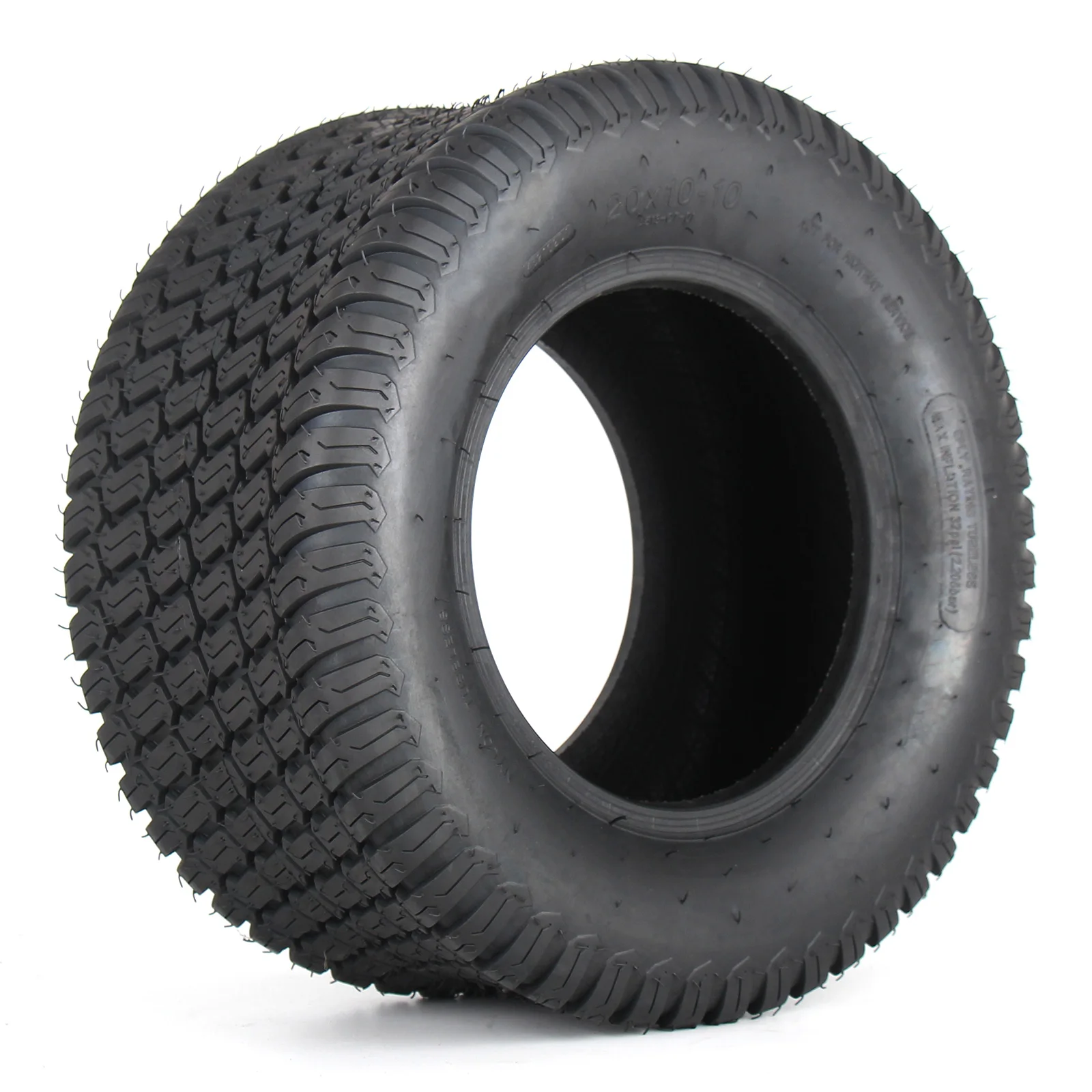 202520X10-10 チューブレスタイヤ 芝刈り機用、トラクター芝生用トレッド、4プライ、耐荷重1160ポンド