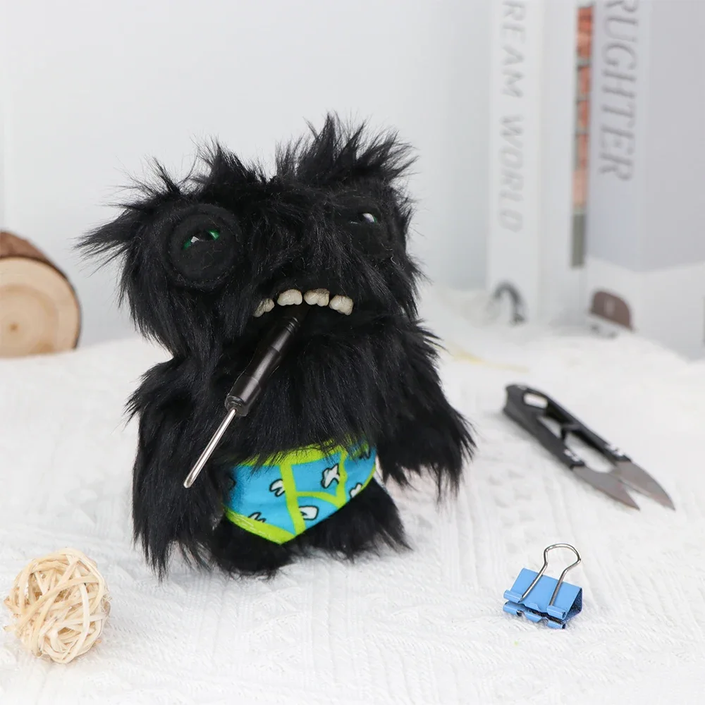 Fuggler pluche poppen sleutelhanger lelijke grijns tanden monster hanger Fugg brede ogen Weirdo zwarte grappige zachte rugzak sleutelhanger geschenken 11CM