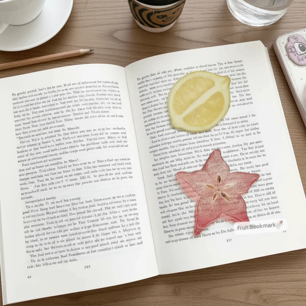 Creative Simulation Fruit Fruit Apple Slice Bookmark Acrylic Funny Note Bookmark Cute Cartoon Pages Guide Marker