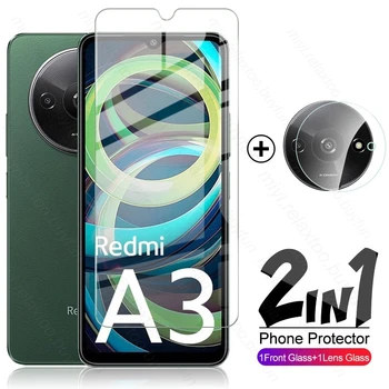 샤오미 레드미 레드미 카메라 렌즈 스크린 보호대 안전 유리, 레드미 A3, 3, 3A, 4G 2024 용 보호 유리, 2 인 1