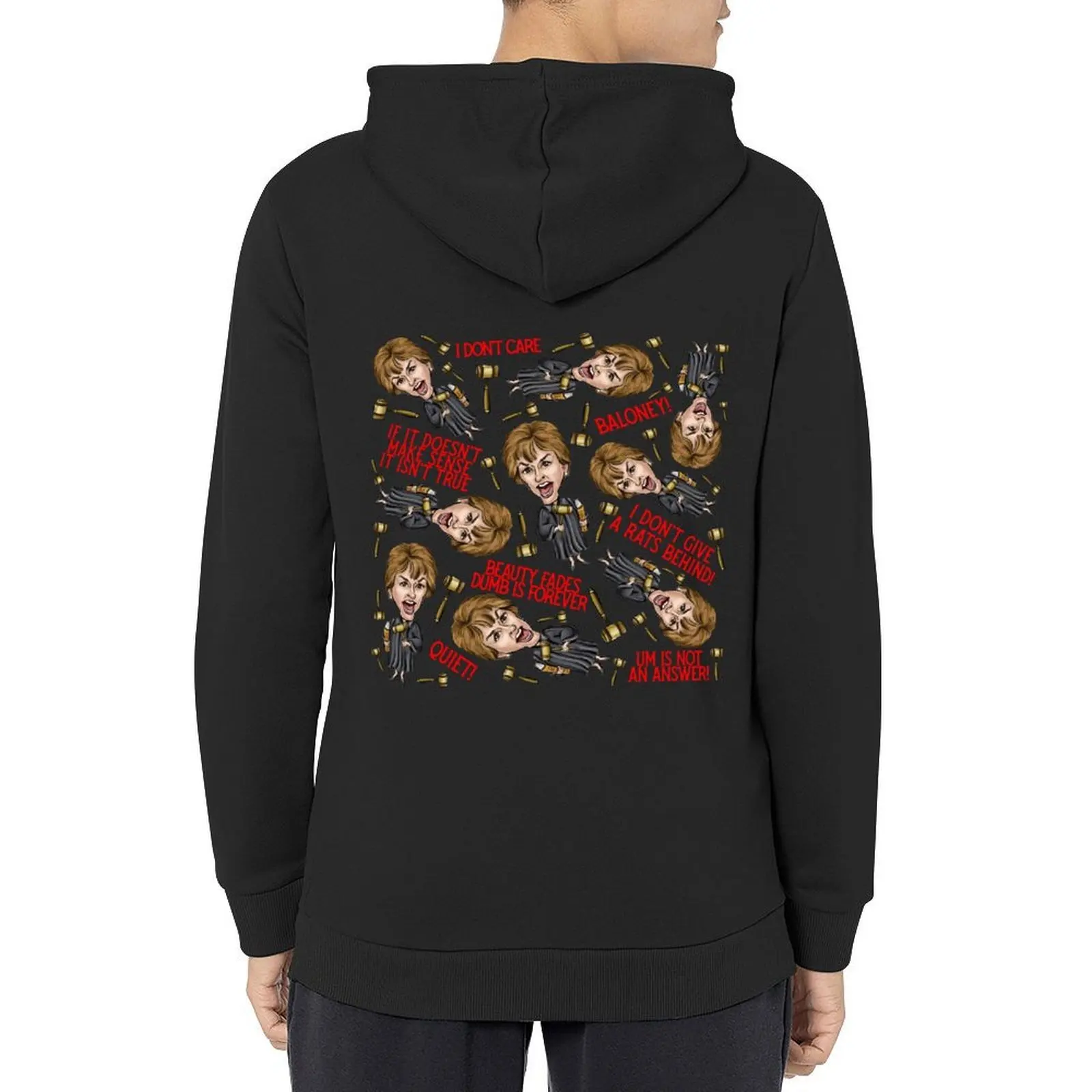 

Judge Judy Print Hoodie winter clothes mens clothing men clothes men's clothes autumn hoodie