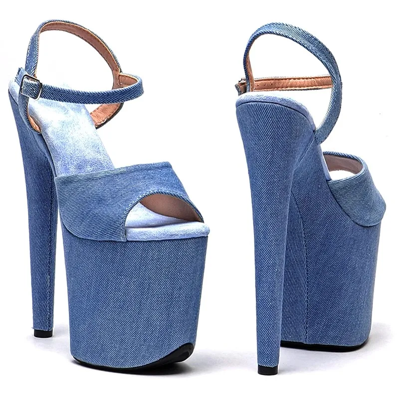 

20CM/8inches Suede Upper Plating Platform Sexy High Heels Sandals Pole Dance Shoes 222