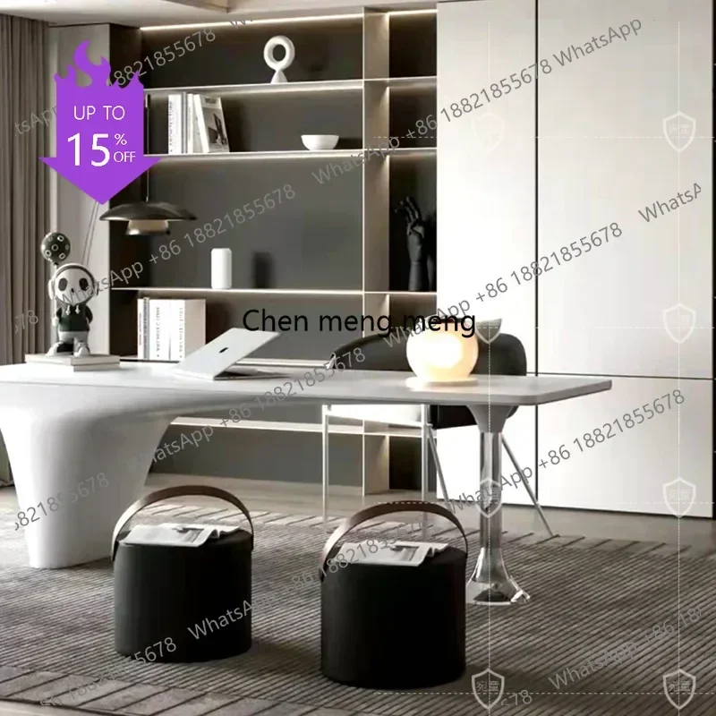 

Роскошный белый офисный стол для дома и офиса, регулируемый по высоте, для учебы и работы за компьютером, представительский, мебель для офиса 01A