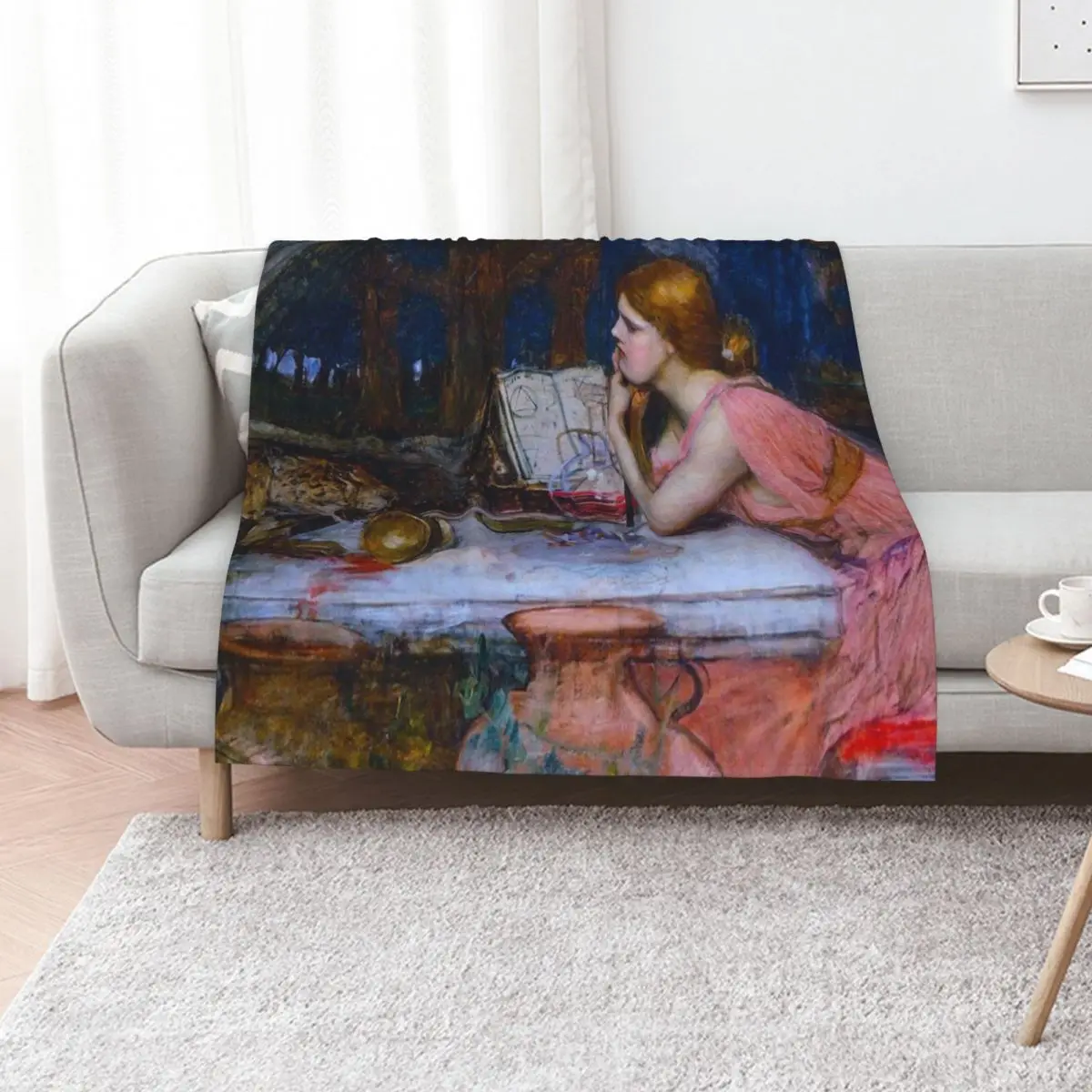 THE SORCERESS - JOHN WILLIAM WATERHOUSE Throw Blanket Polar Cute Plush Decorative Sofa warm winter Blankets