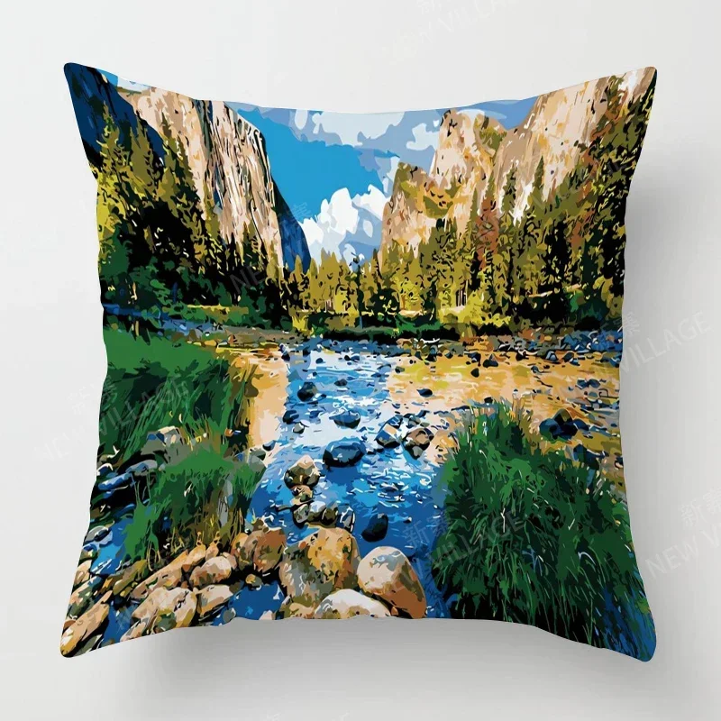 Домашние украшения для гостиной, наволочки, винтажная картина маслом, стиль, наволочка