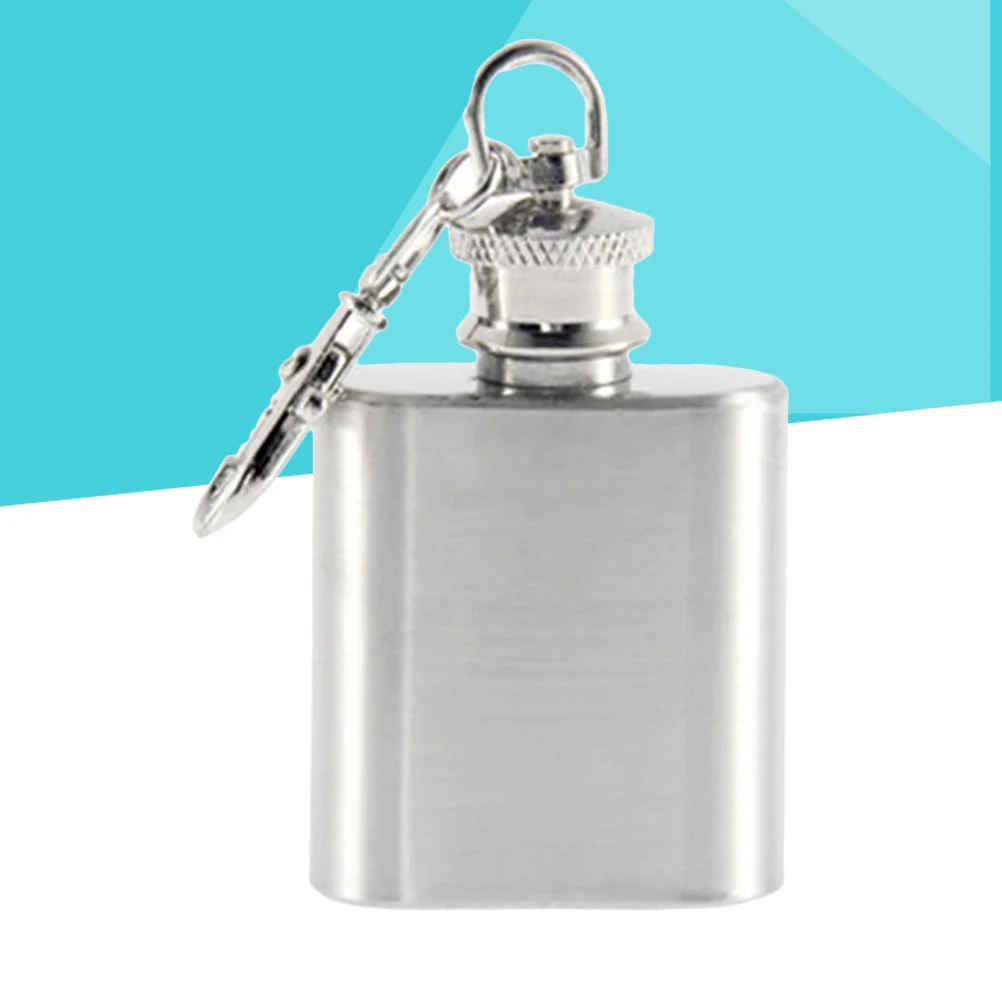 

1 Ounce 28Ml Stainless Steel Portable Hip Flask Square Leakproof Whiskey Bottle For Travel Hiking Hunting Outdoor Pocket