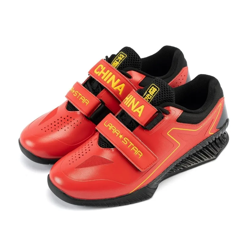 

Classic Brand Squat Hard Pull Shoes Men Women Red Leather Weight Lifting Shoes for Unisex Top Quality Gym Training Shoes