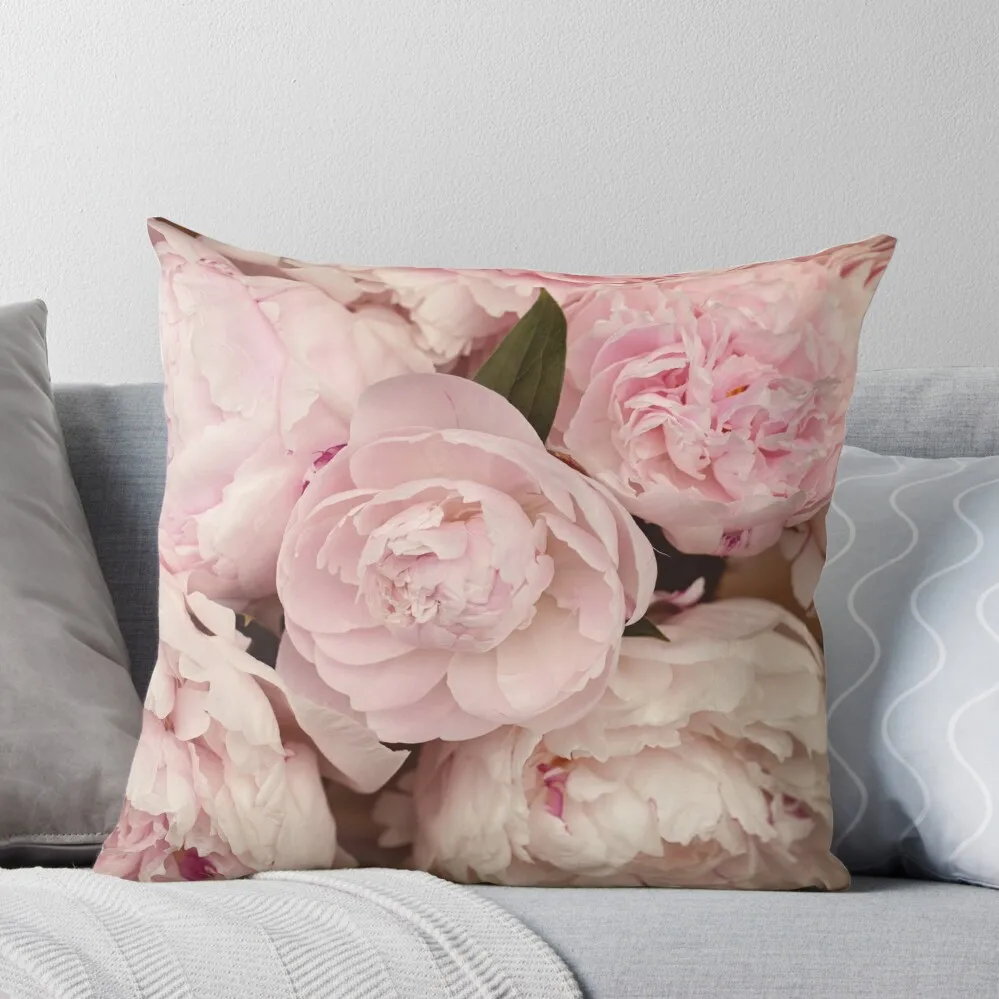 Pink Peony Flowers Throw Pillow Pillow Cases Christmas Pillow Covers Luxury Case Luxury Sofa Cushions