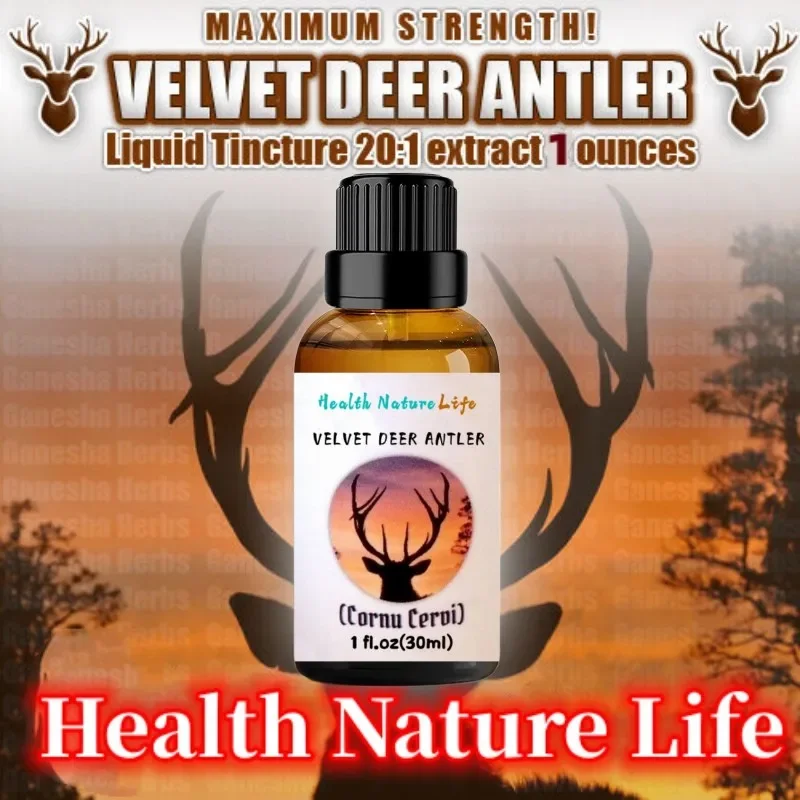 VELVET DEER ANTLER 20:1 LIQUID EXTRACT TINCTURE 1 oz. MAXIMUM STRENGTH!!