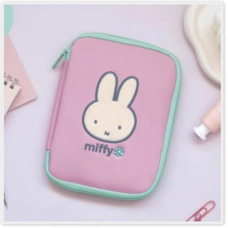 Kawaii miffy saco de armazenamento saco de maquiagem bonito dos desenhos animados portátil multifuncional saco bolsa presente de natal brinquedo