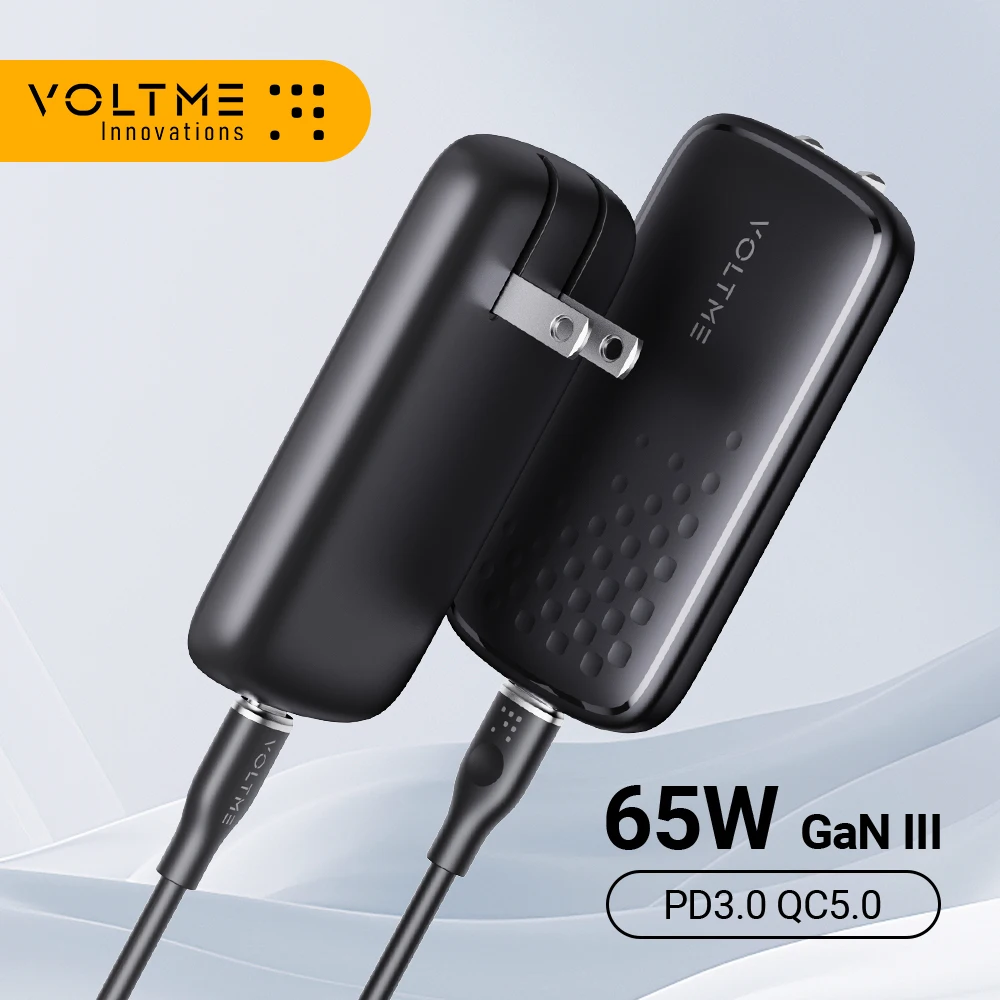 VOLTME USB C Charger Fast Charging 65W GaN Type C PD QC3.0 Mobile Phone Adapter For iPhone 15 Xiaomi Huawei Samsung ipad Realme