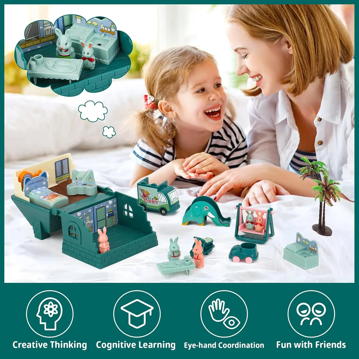 مجموعة تمثال أباكوراسي، 32 قطعة، كازا بليابيليا، إكسسوارات صديقة للبيئة، لطفريات #5