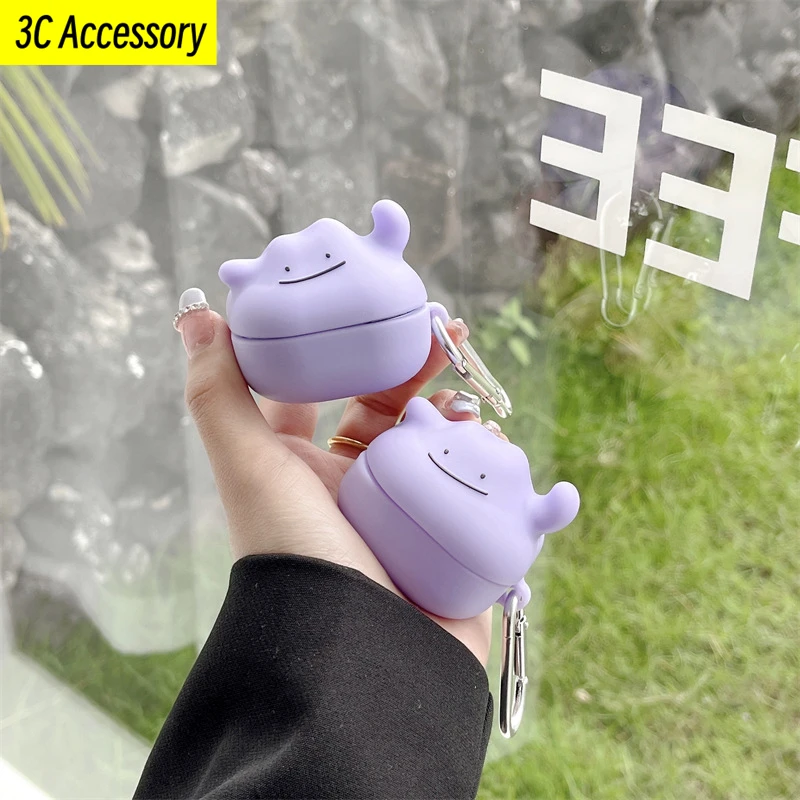 3D cartoon cute case for Samsung Galaxy Buds2 Pro anti-fall headphone cover purple TPU protective case for Galaxy Buds2/live/pro