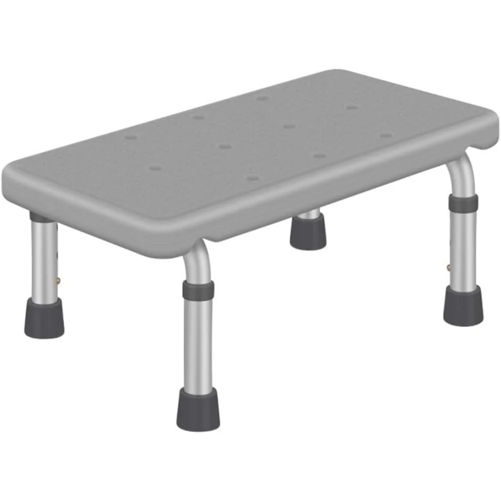 

Adjustable Height Shower Stool, Heavy Duty Shower Chair with Non-Slip Legs, Bench Support 100kg, Shower Seat Bath Stool