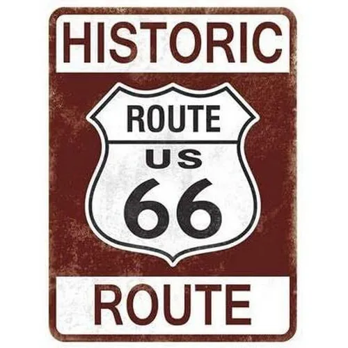 Historisches Old Route 66 Nostalgisches Blechschild Männerhöhle Retro Wandkunst Dekoration