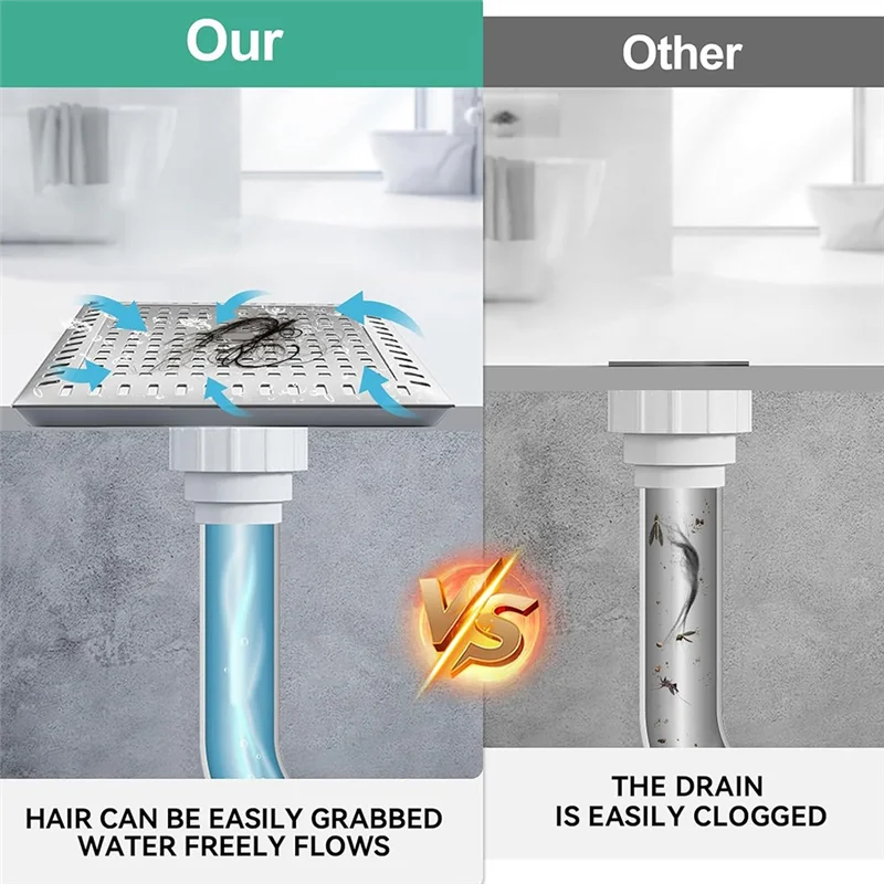 

A93E-Сливной уловитель волос для раковины в ванной комнате, 4,8-дюймовые нержавеющие стальные и силиконовые крышки для слива душа, подходящие для сливов, 2 шт.