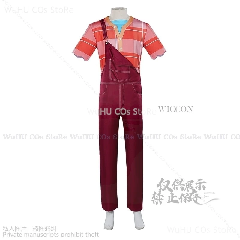 Anime Cosplay Wreck Cartoon Ralph ogrodniczki odgrywanie ról Cos koszulka spodnie czerwone Anime Ralph Cos kostium impreza z okazji Halloween