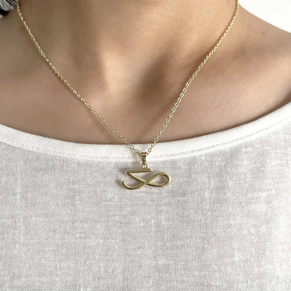 Personalized Jeon Jung Kook Letter Necklace 전정국 Pendant Unisex Korean Fashion Clavicular Chain Jewelry Fans Couple Gift