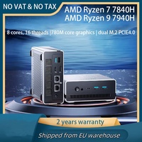 Mini PC AMD Ryzen7 7840HS 16GB DDR5 512GB SSD, Windows 11 Pro 4K, 144Hz, Decoración, WiFi 6, Bluetooth 5,2, Extensión M.21T * 2