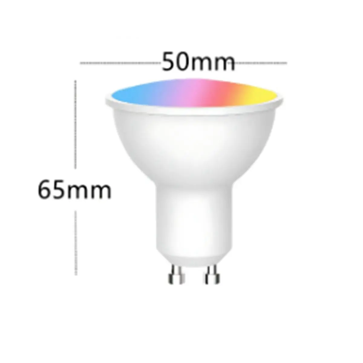 L60A Tuya Bluetooth GU10 LED Light Bulb Dimmable 6W 220V Smart Life App Control Spotlight Bulb Works With Alexa Google 2Pcs