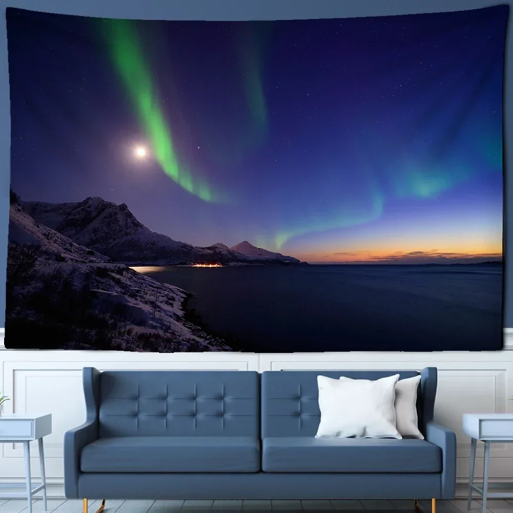 Starry Galaxy Cosmos Space Tapestry Stars Wall Hanging Hippie Home Witchcraft Wall Decor Home Decor Aurora Tapestry