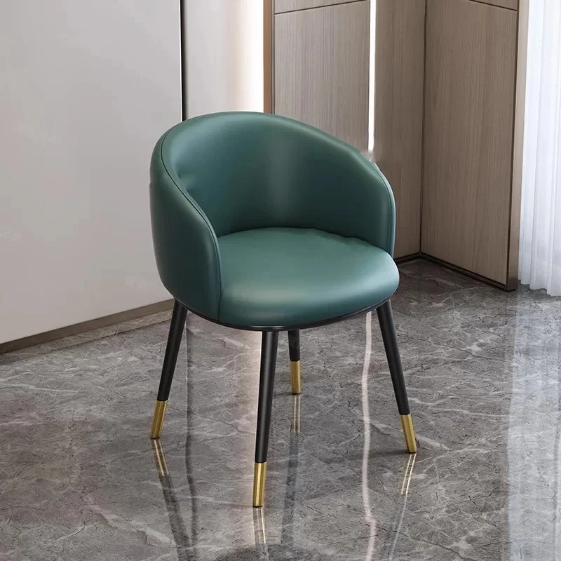 Modern Kitchen Dining Chairs Metal Ergonomic European Luxury Elastic Dining Chairs Nordic Trendy Chaise Design Home Furniture