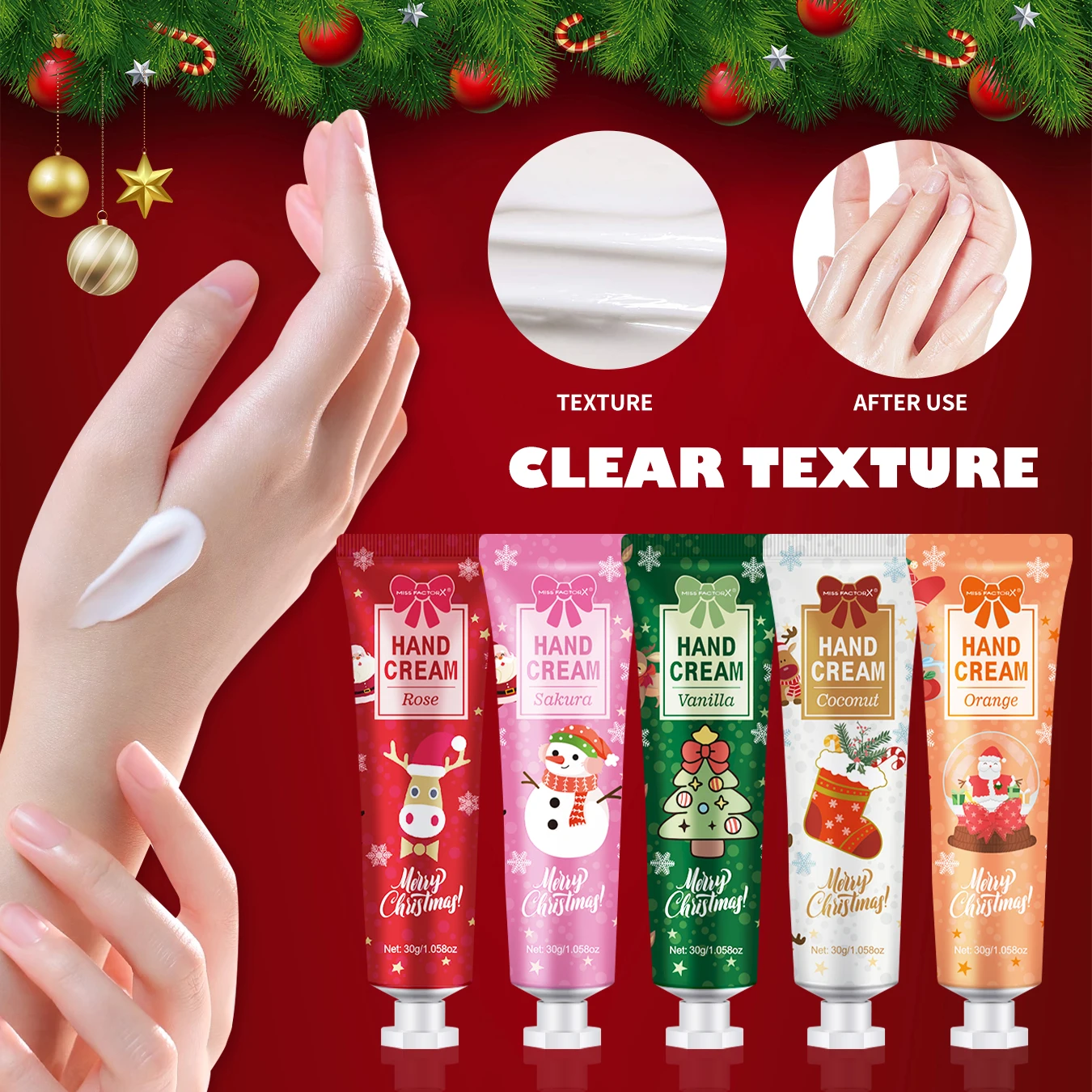 20PCS Christmas hand cream gift set-creamy moisturizer for dry hands, perfect gift for women, Daily Hand Care