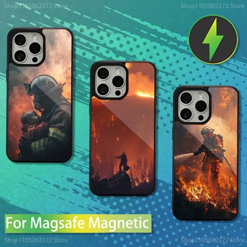 

Phone Case For iPhone 16,15,14,13,12,11,Pro,Max,Firefighter Fire Safety Plus,Mini,Magsafe,Magnetic Wireless Charging Case